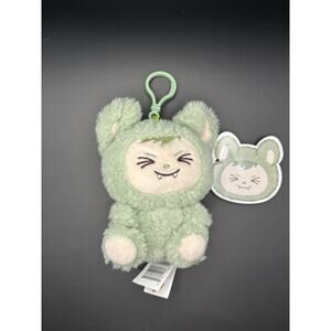 🔥LaBabies Fall Sherpa Collection Plush Monster Clip Green BNWT🔥